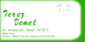 terez demel business card